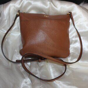 Polo Ralf Lauren shoulder cross body brown  lined travel bag 7.5"x8.5"